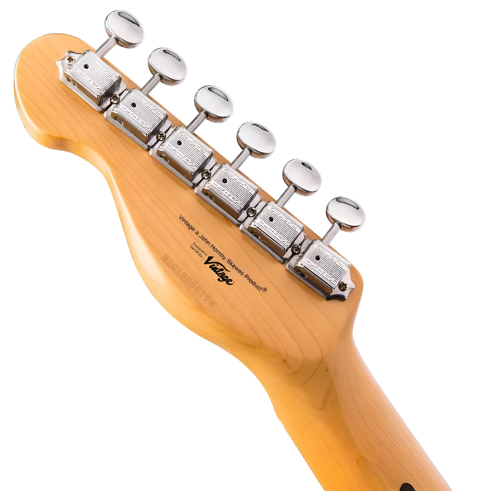 VINTAGE Reissued V75BK Black T-Style E-Gitarre