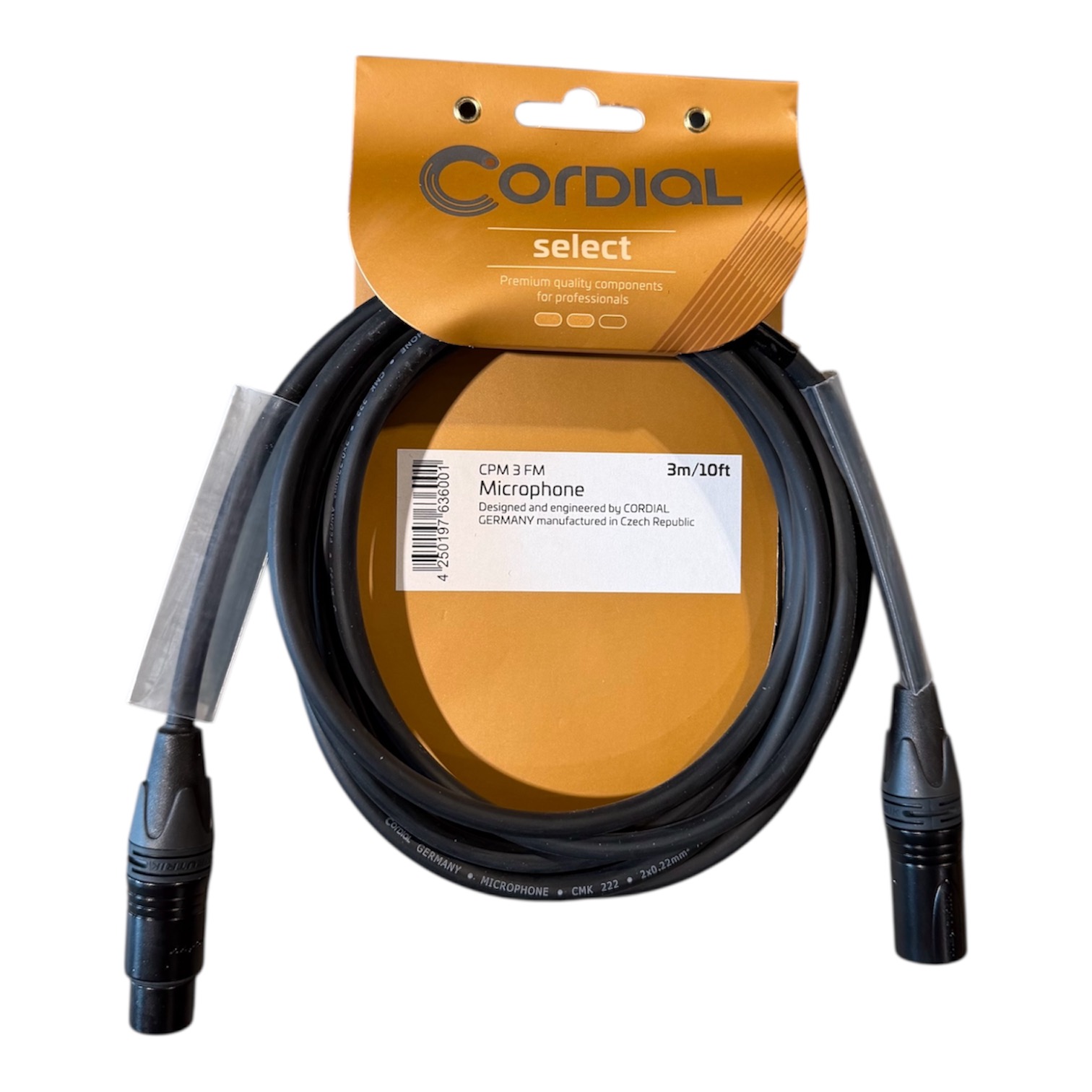 CORDIAL Mikrofonkabel CPM 3 FM 3m black