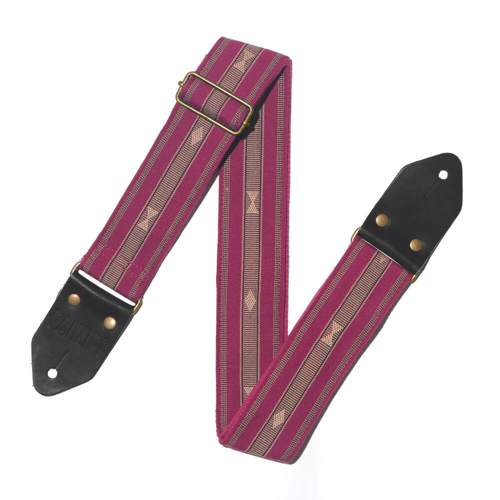 PANLIPI SAG08 Sagada 5x140cm Guitar Strap Burgundy