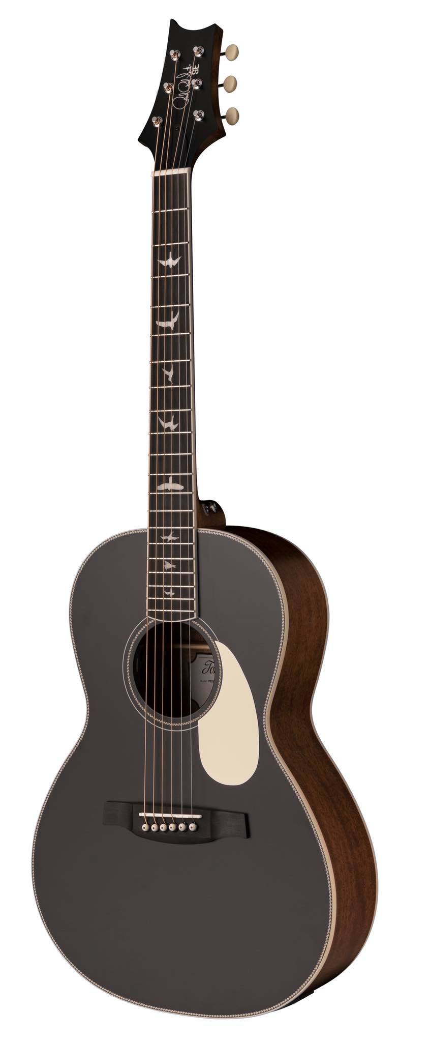 PRS SE P20E Tonare Parlor Westerngitarre - Satin Black Top mit Tonabnehmer