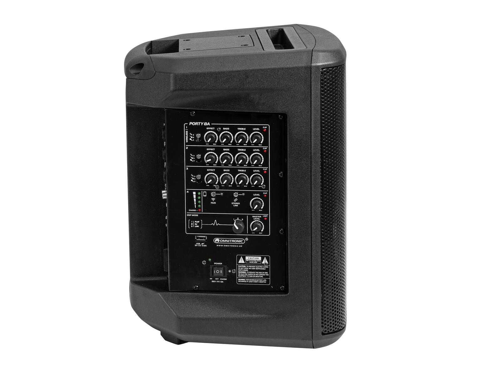 OMNITRONIC PORTY-8A Drahtlos-PA-System - Prozession Lautsprecher