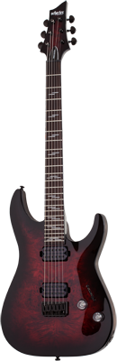 SCHECTER E-Gitarre, Omen Elite 6, Black Cherry Burst