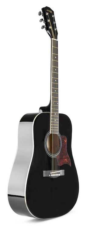 MAX SoloJam Westerngitarren Set inkl Tasche, Stimmgerät uvm. Schwarz