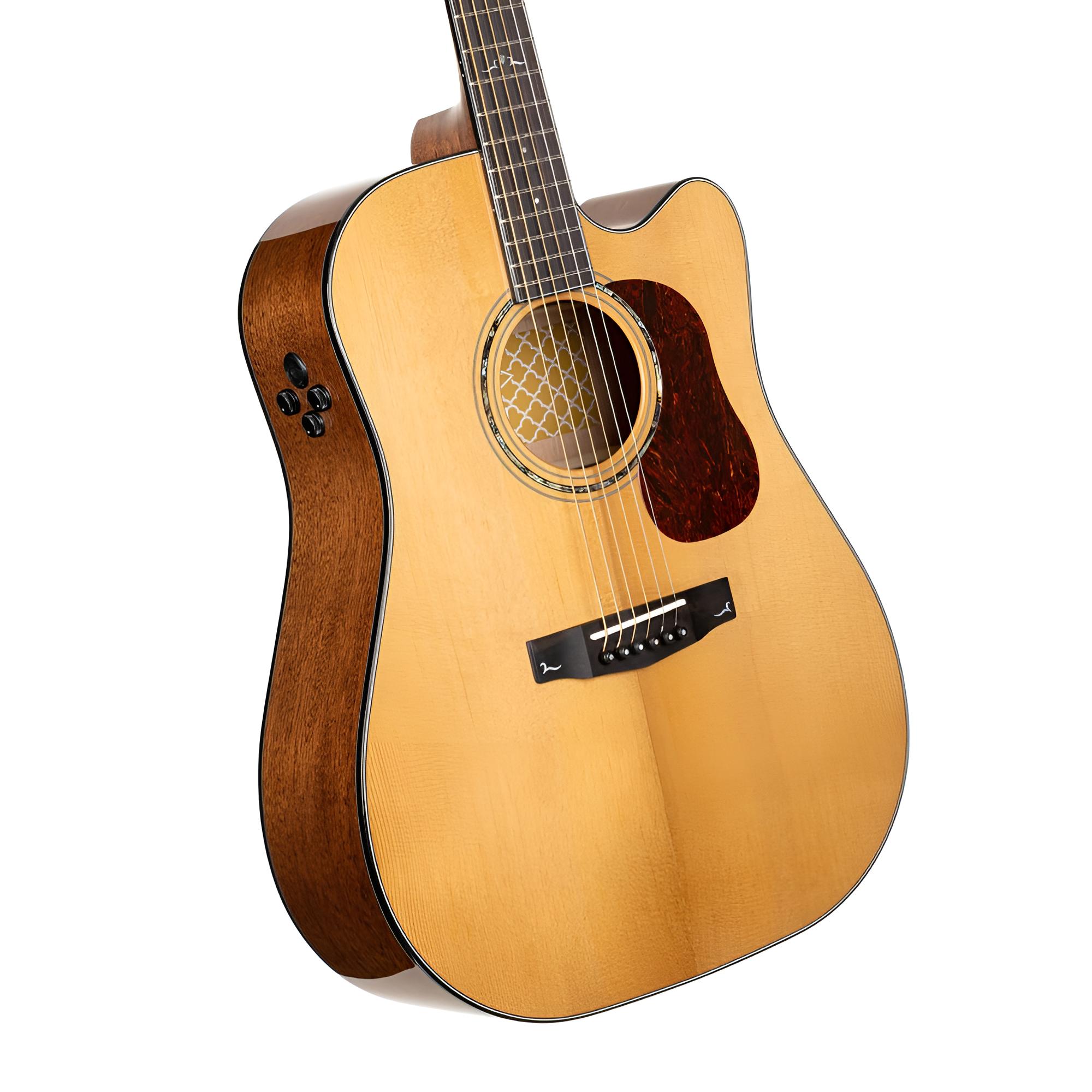 CORT GOLD-DC6 Natural Gloss Westerngitarre mit Pickup inkl. Softcase