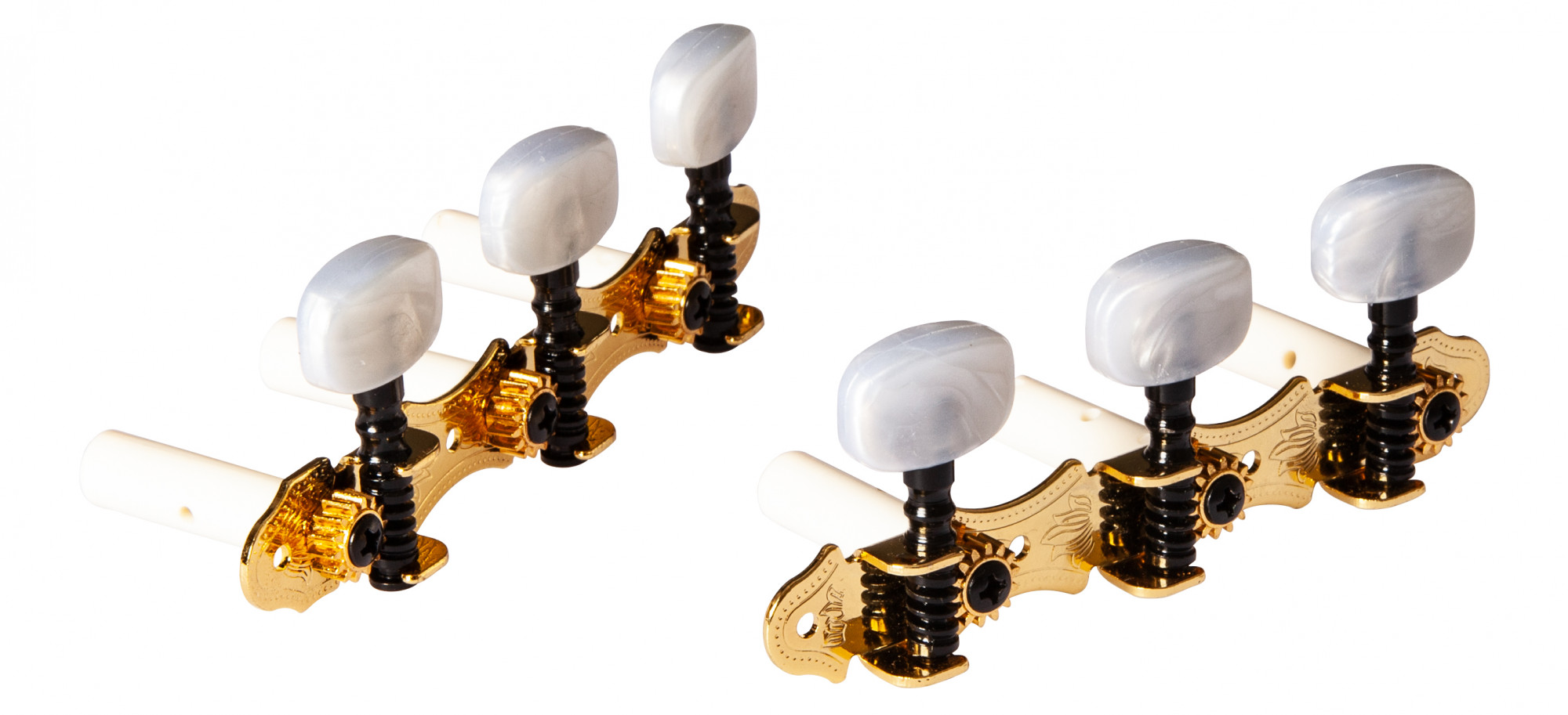 ORTEGA Mechanik Satz - Gold / Weiß - Tuning Machines OTM-FAMILYPRO