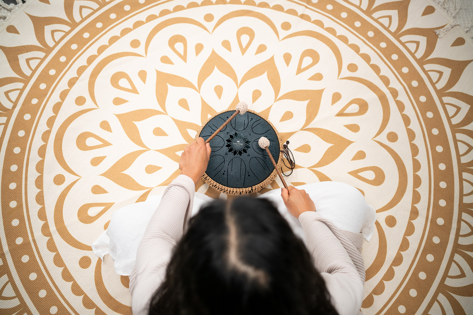 MEINL Sonic Energy MOSTD2NB  Medium Octave Steel Tongue Drum 10“ - C Moll - 8 Töne - 432 Hz - Navy Blue