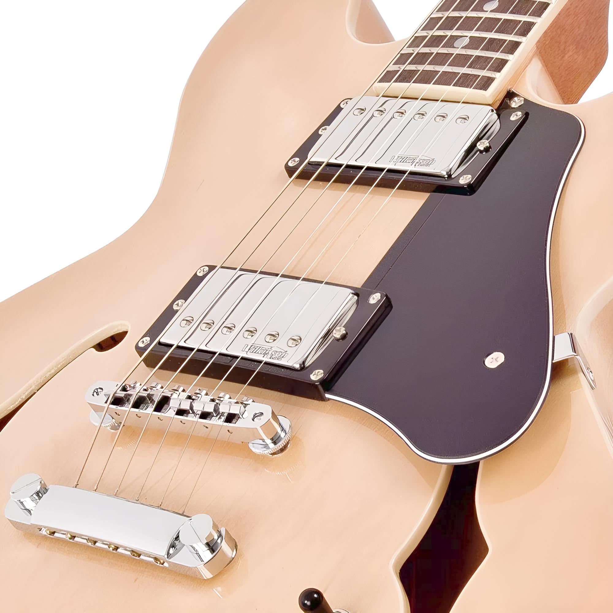 VINTAGE VSA500MP Natural Maple Semi Hollow Body E-Gitarre