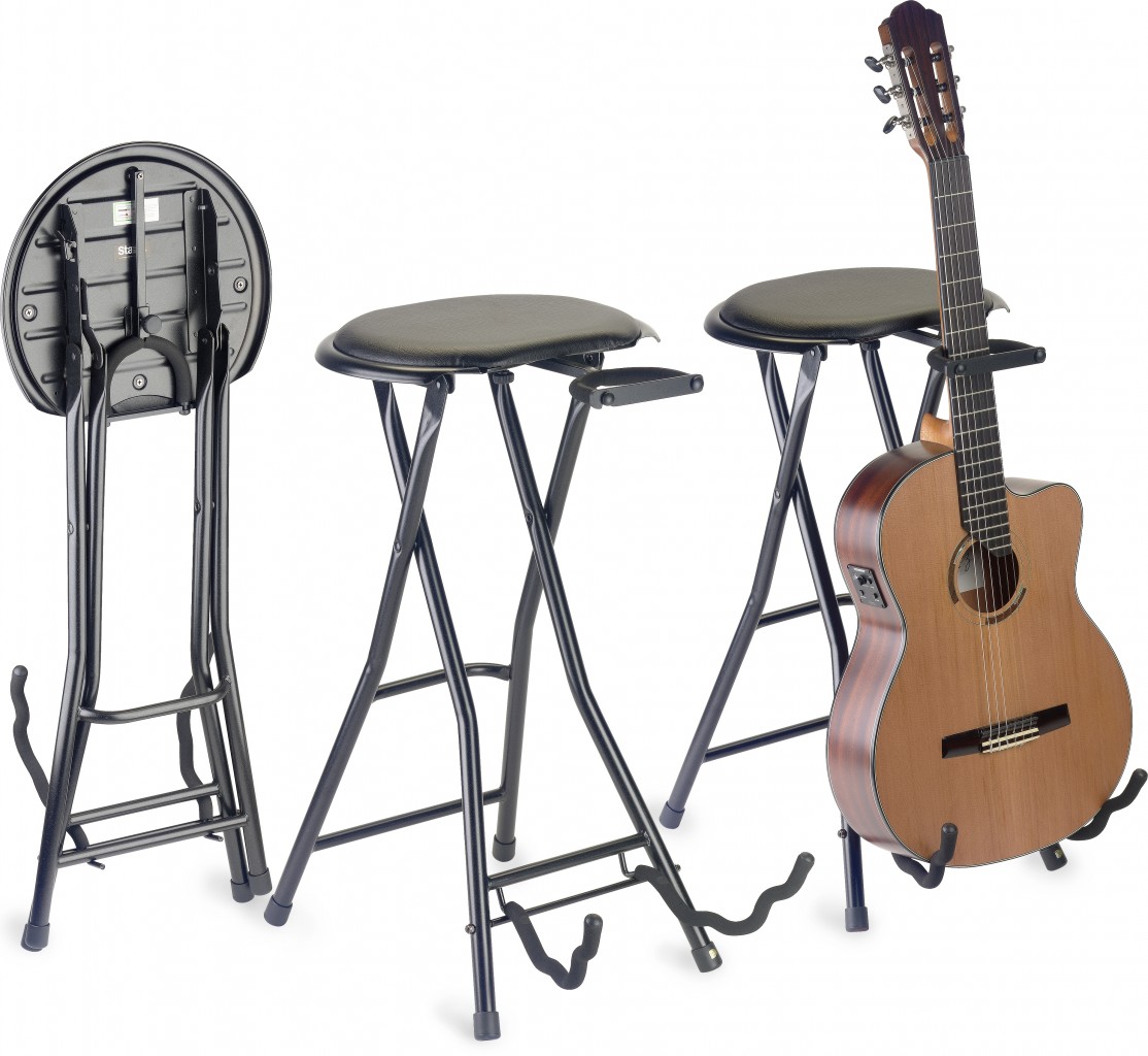 21473-1280x1024_90_GIST-350 STAGG GIST-350 Klapphocker mit rechteckiger Sitzfläche und eingebautem Gitarrenständer