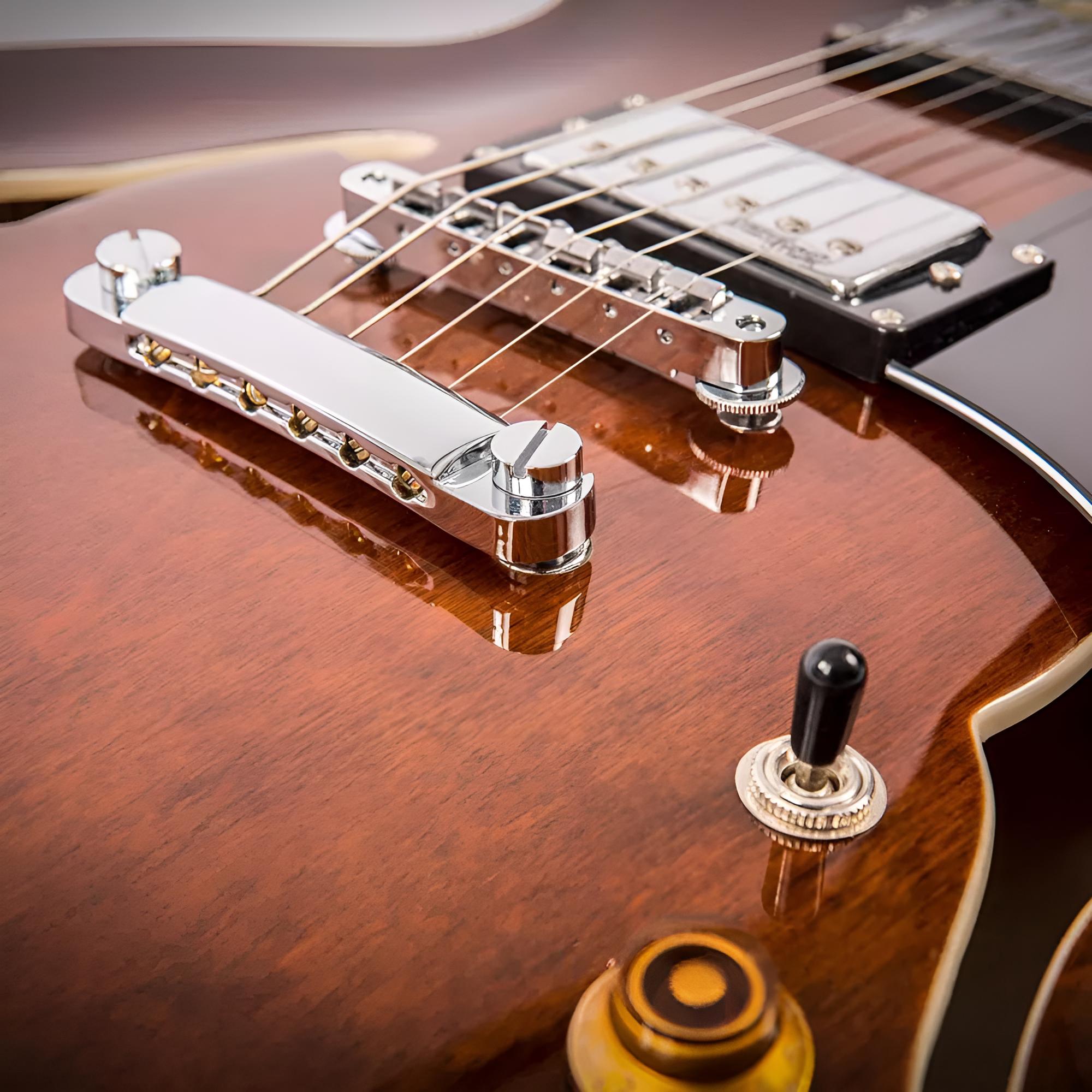 VINTAGE Reissued VSA500W Natural Walnut Semi-Hollow E-Gitarre