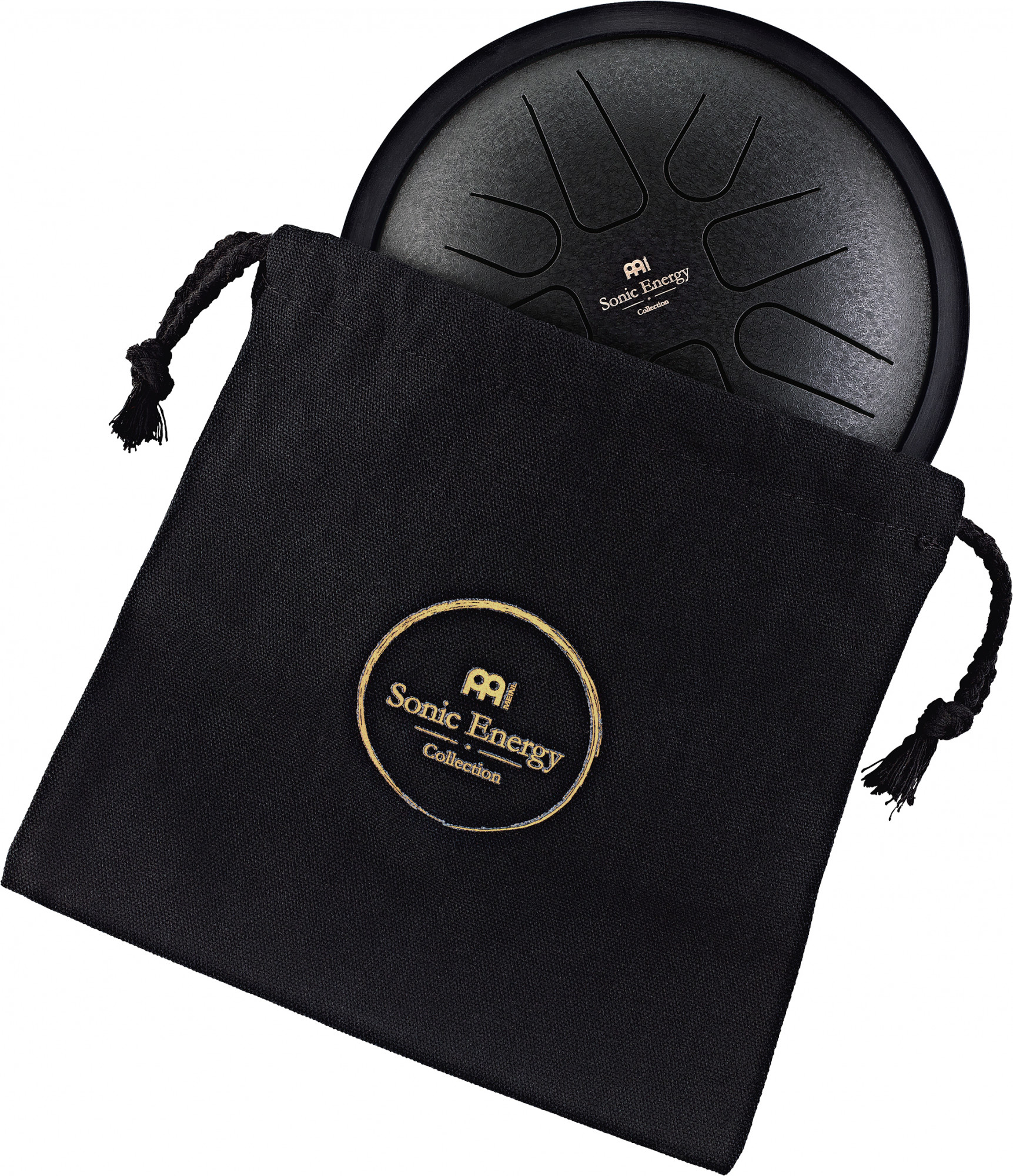 MEINL SSTD1BK Sonic Energy Small Steel Tongue Drum 7" – F Moll, 440 Hz, Schwarz