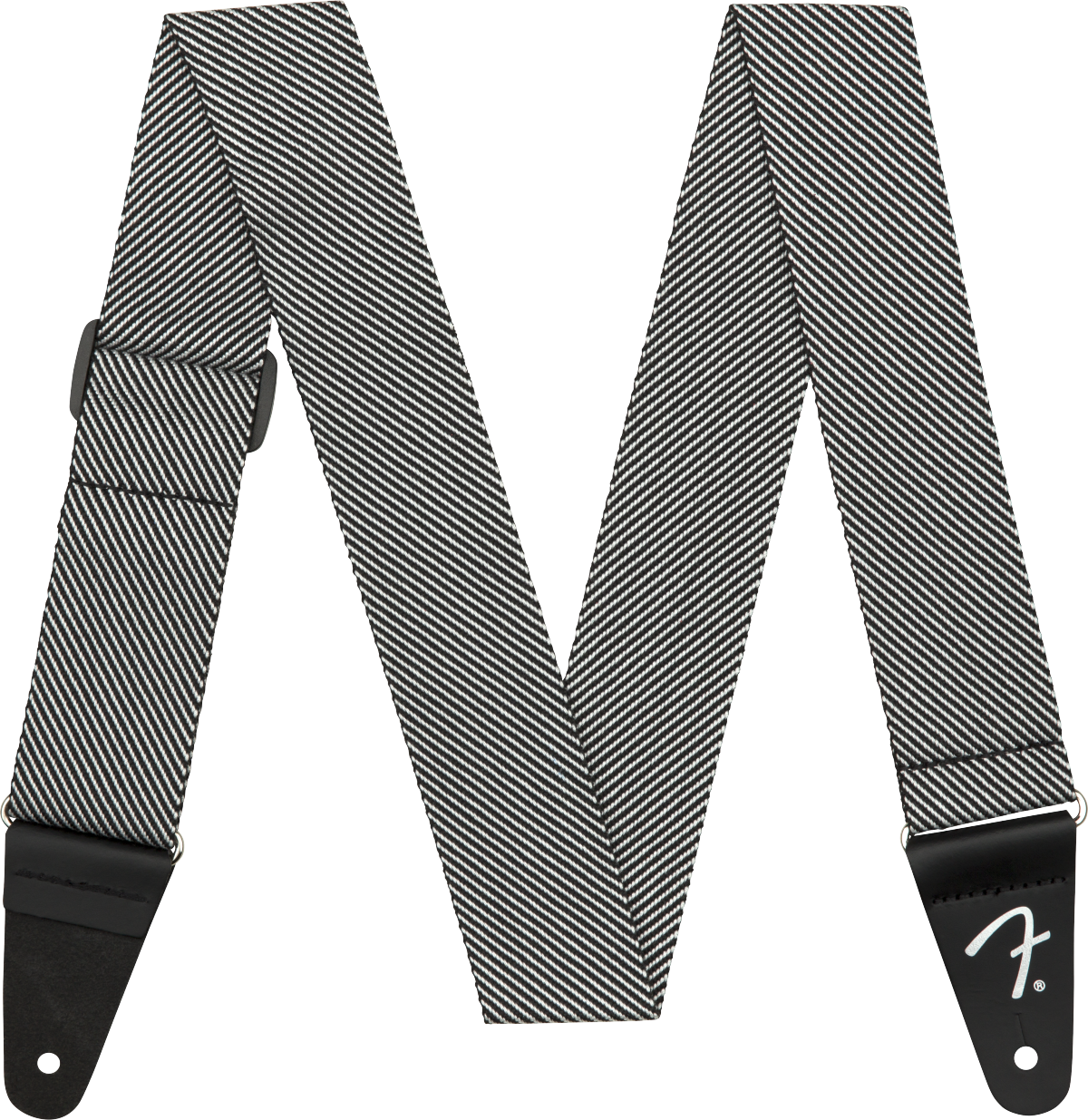 0991446406_merch_frt_001_nr FENDER Modern Tweed Strap, White/Black 2" - Gitarrengurt