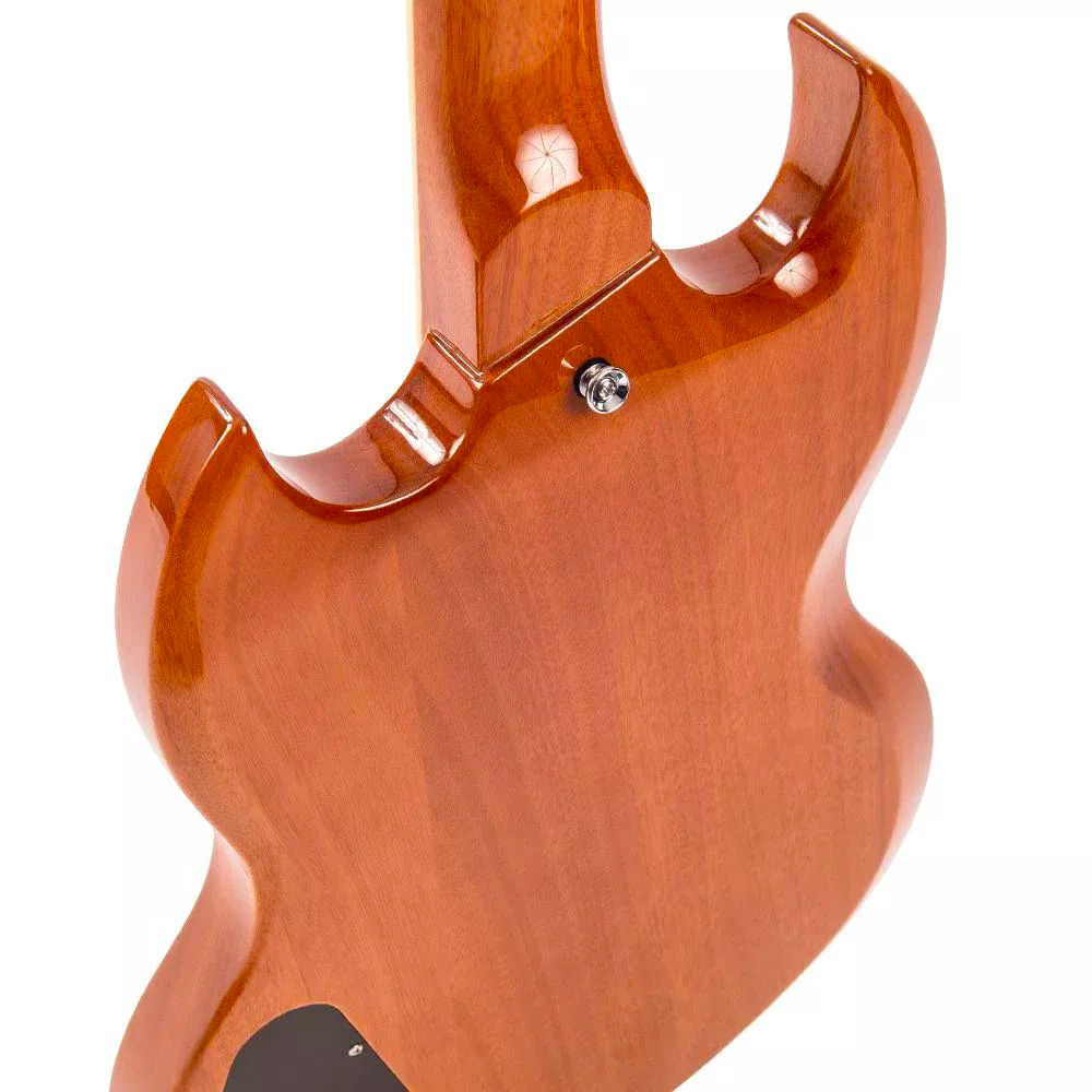 VINTAGE Reissued VS6M Dark Mahogany SG-Style E-Gitarre