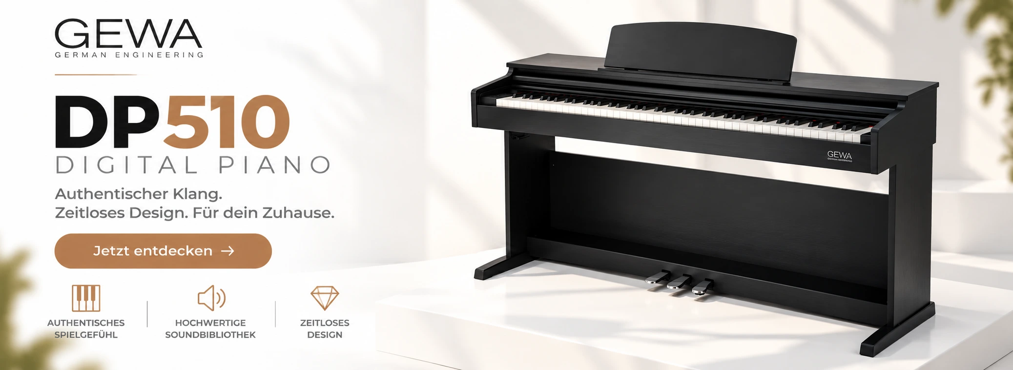 GEWA DP510 Digitalpiano im skandinavischen Design