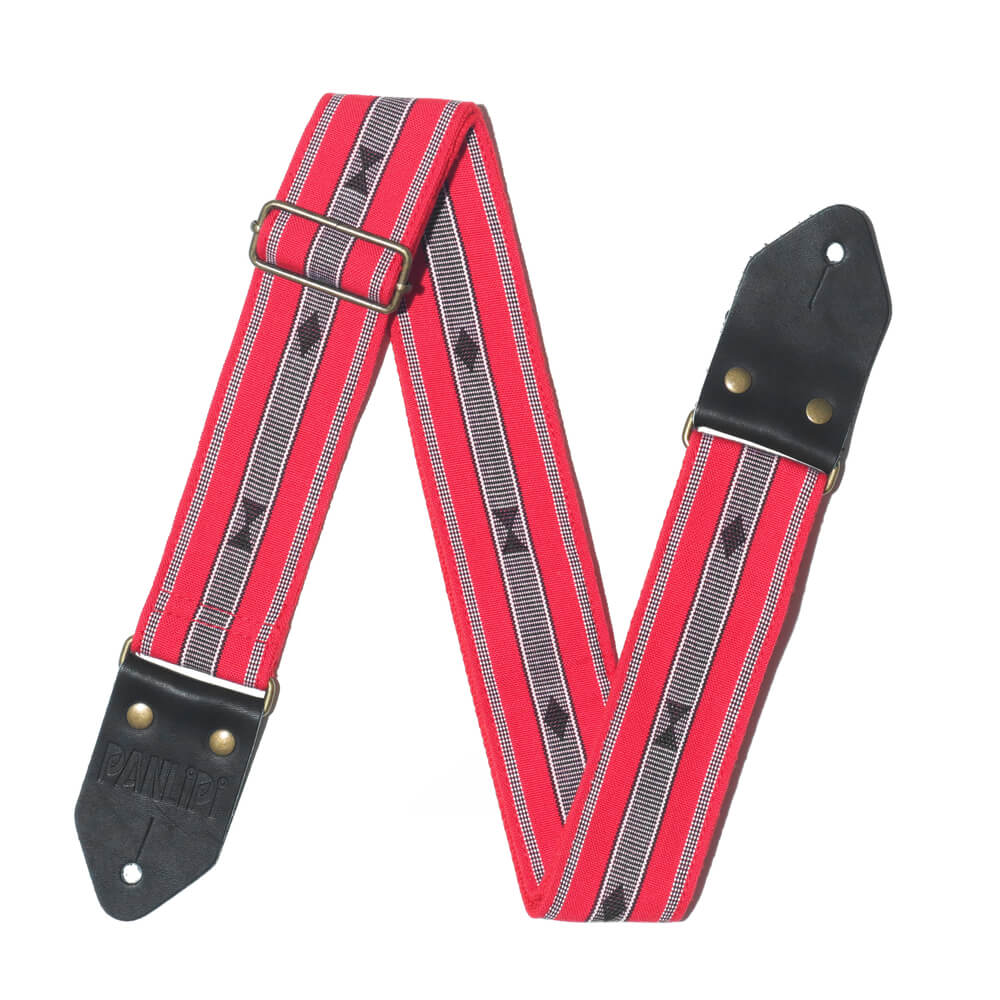 PANLIPI SAG12 Sagada 5x140cm Guitar Strap Red