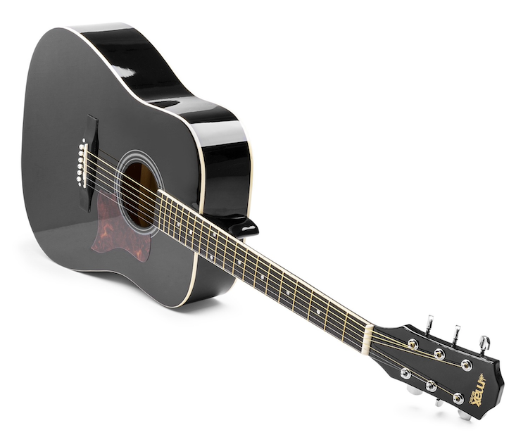 MAX SoloJam Westerngitarren Set inkl Tasche, Stimmgerät uvm. Schwarz