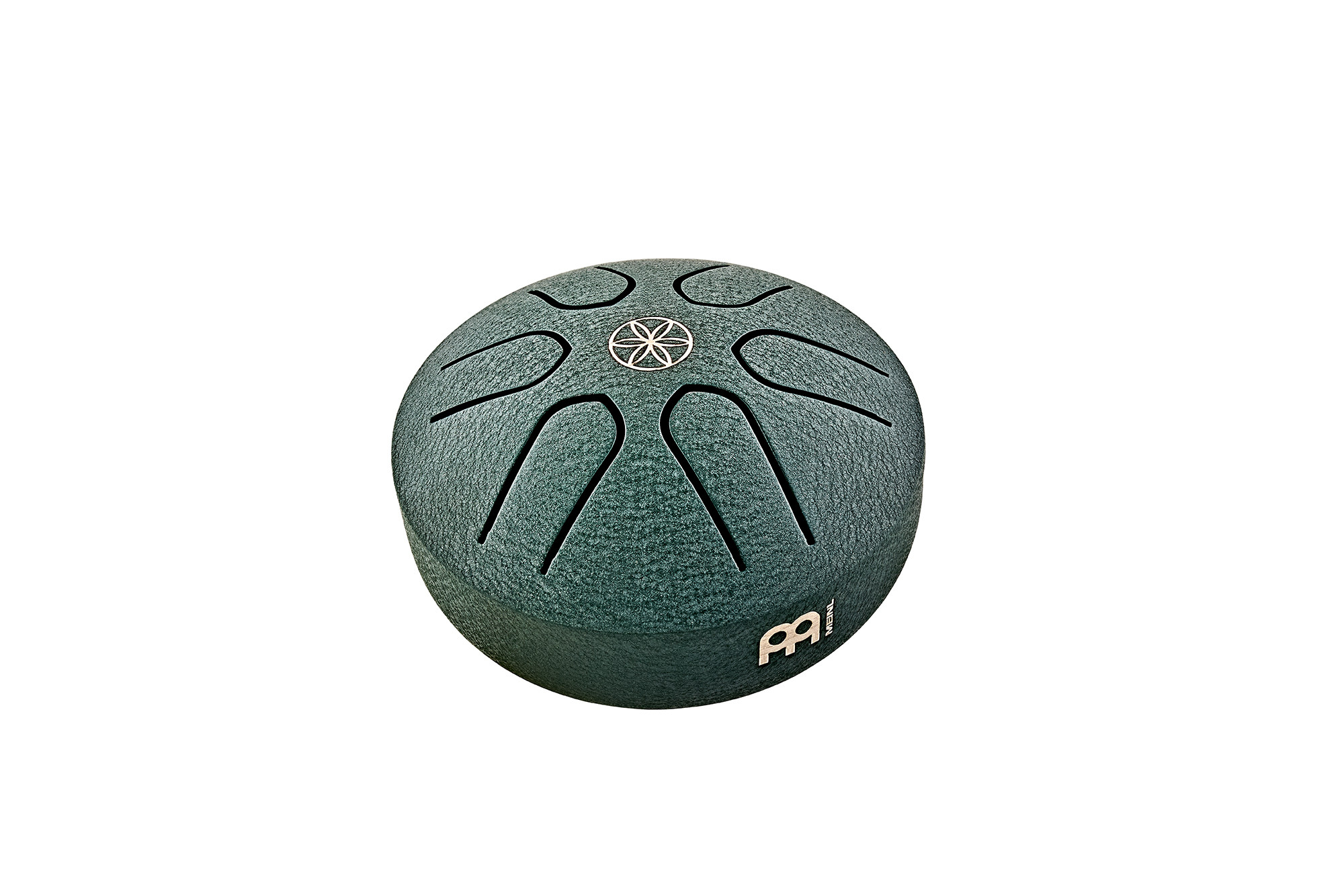 MEINL PSTD4DGGOL Sonic Energy 3" Pocket Steel Tongue Drum – A Dur, 440 Hz, Dunkelgrün „Keim des Lebens“