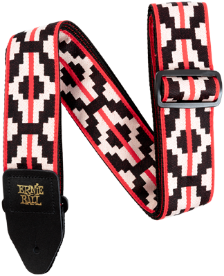 EB5322_web_image ERNIE BALL Gitarrengurt, Jacquard, Ristra Red
