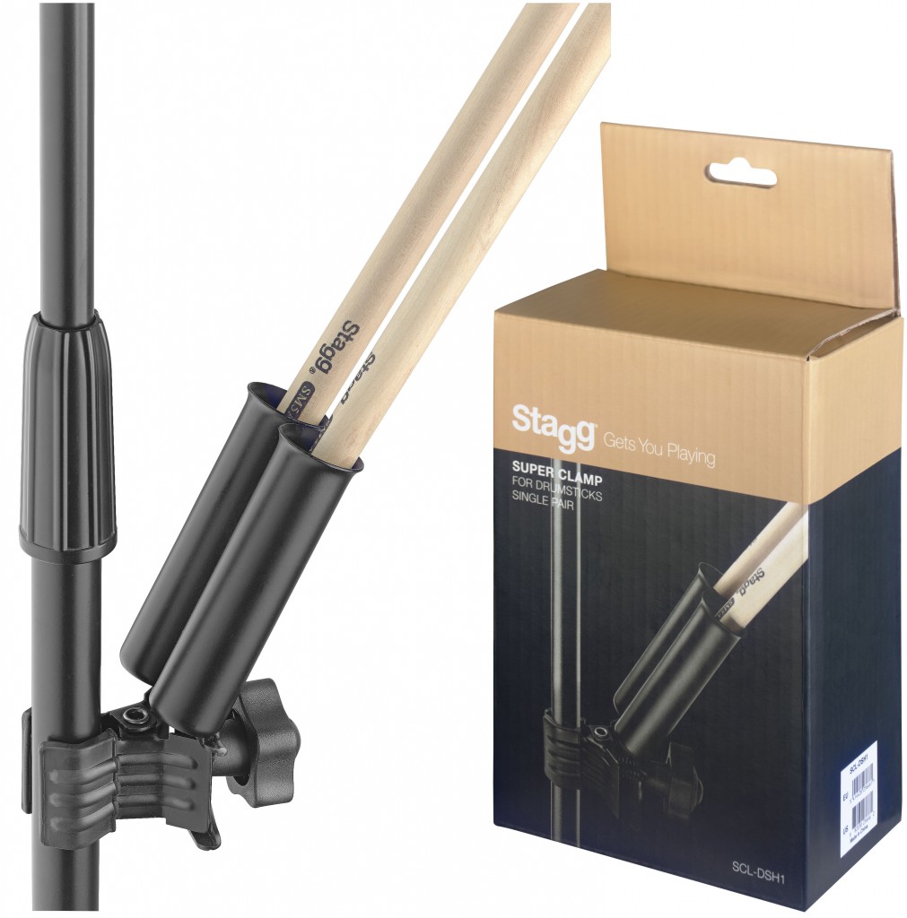 STAGG SCL-DSH1 Drum Stick Holder-Pair w/Clamp