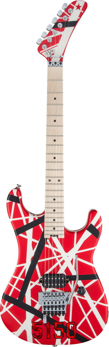 EVH_5150_red_with_black_and_white_stripes EVH 5150 Red with Black and White Stripes