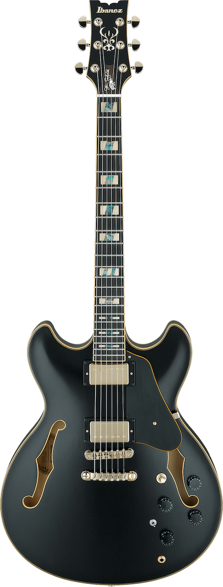 IBANEZ JSM20-BKL John Scofield Signature Hollowbody Black Low Gloss + Tasche