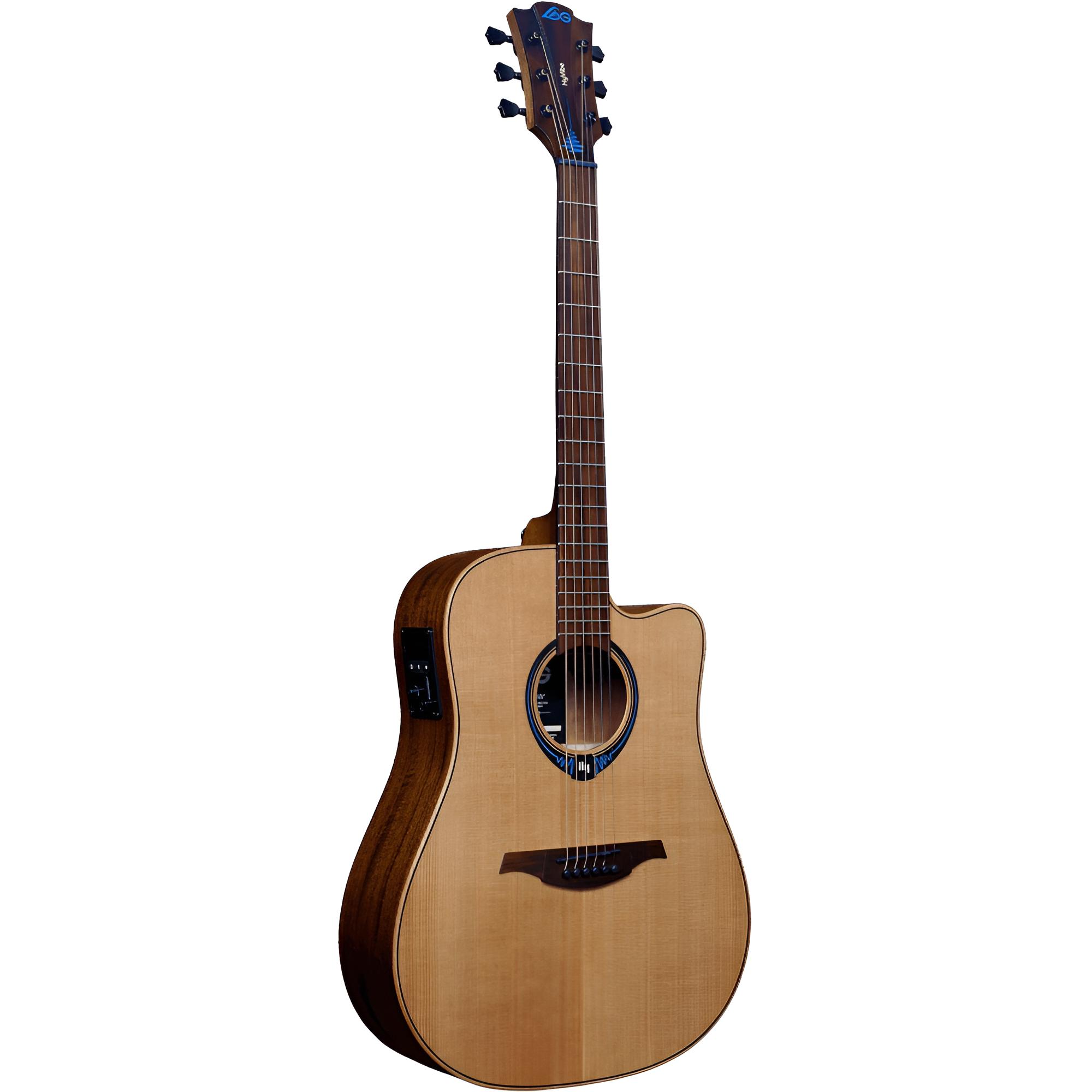 LAG Tramontane THV10DCE Hyvibe 10 Dreadnought Westerngitarre mit Cutaway und Pickup
