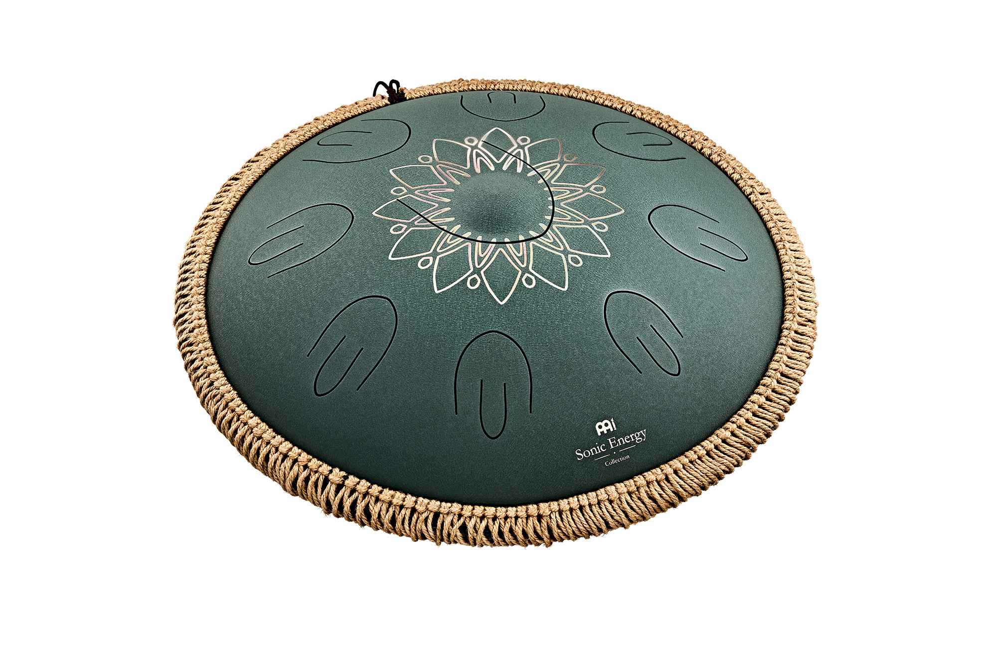 MEINL OSTD4DGE Sonic Energy 16" Octave Steel Tongue Drum – Fis Moll, 432 Hz, Dunkelgrün