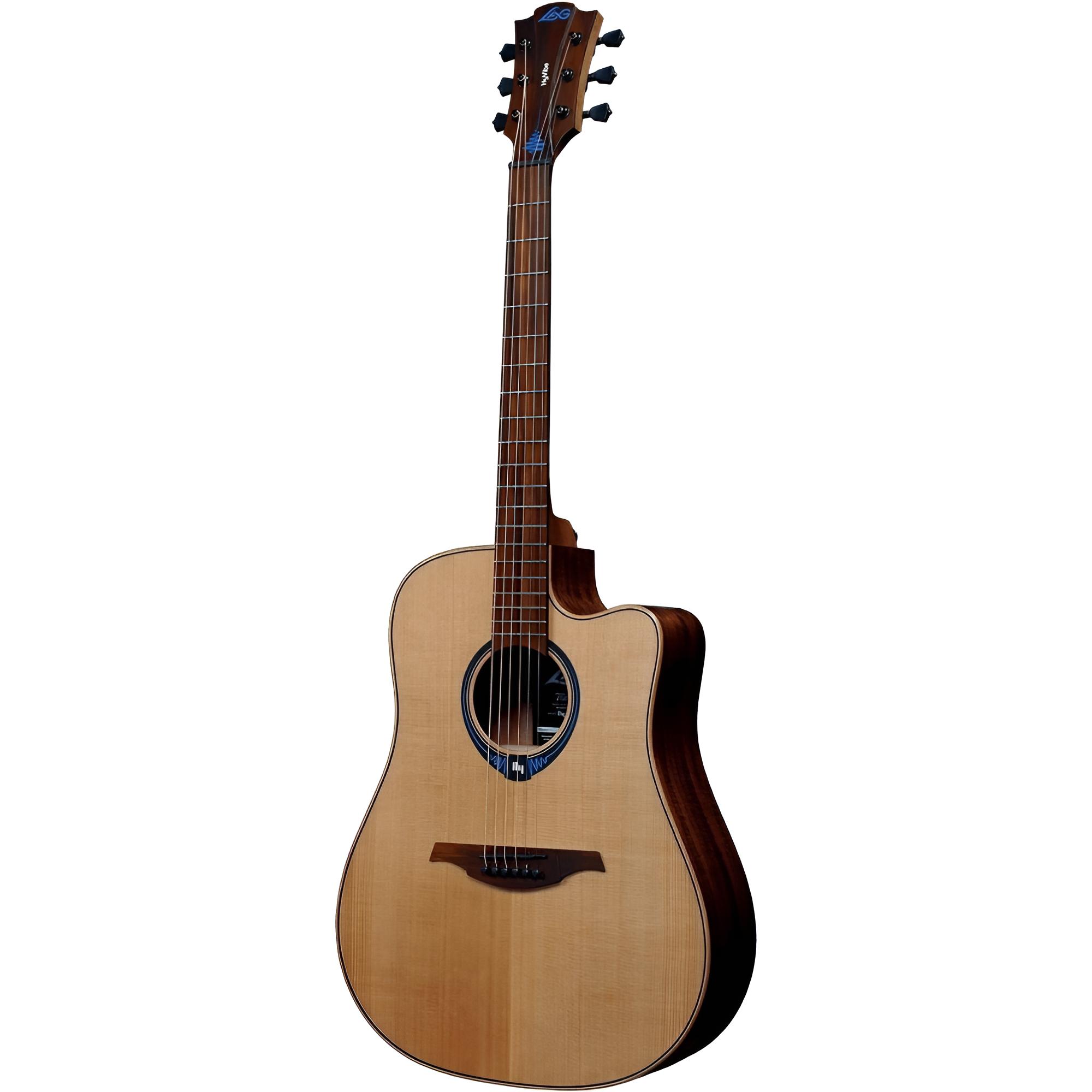 LAG Tramontane THV10DCE Hyvibe 10 Dreadnought Westerngitarre mit Cutaway und Pickup