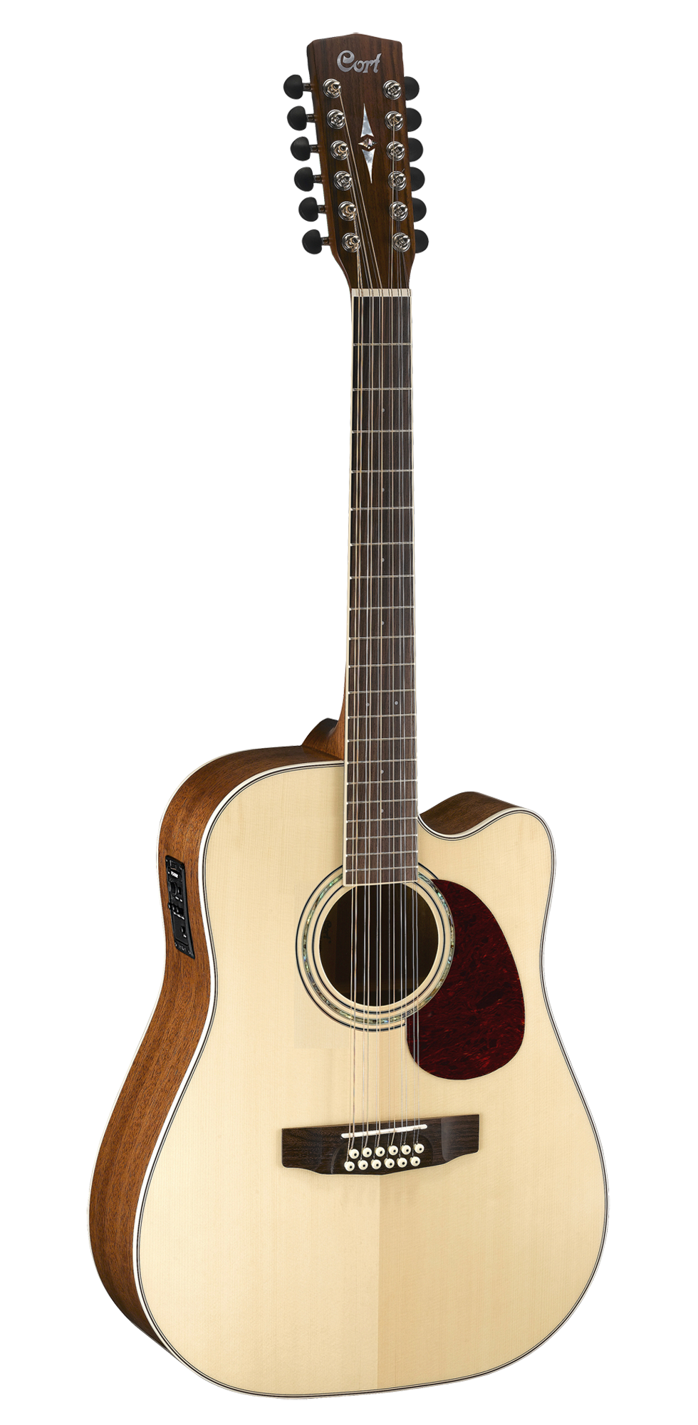 CORT Westerngitarre, 12-Saiter, Natur Satin, Preamp