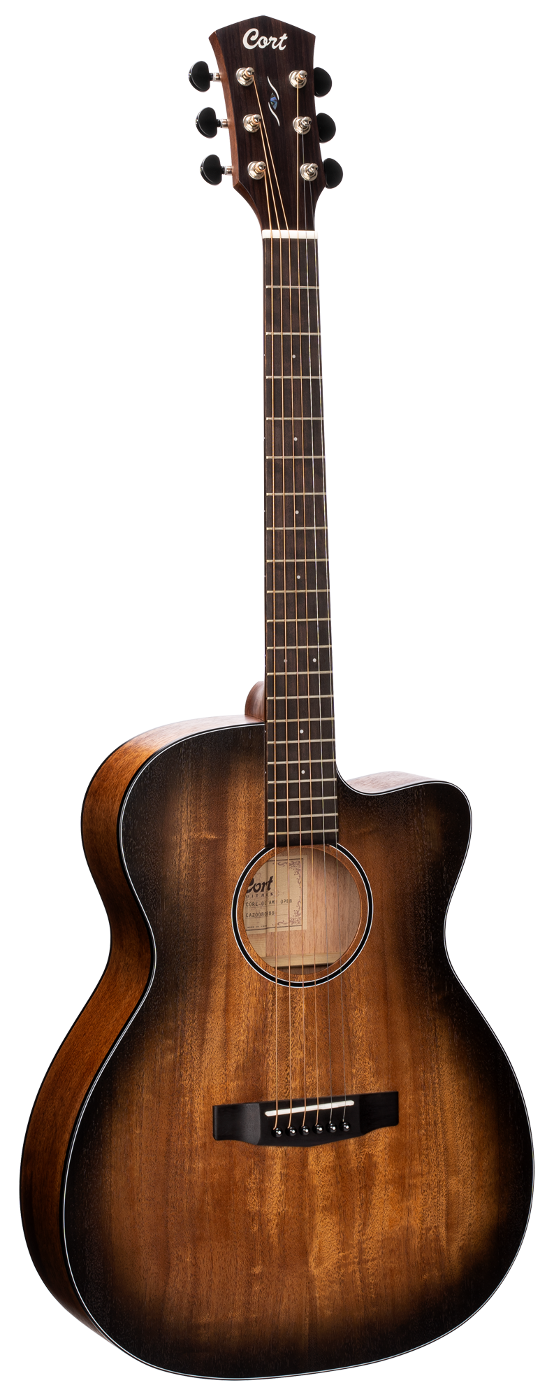 COCOREOCAMHOPBB_web_original CORT Westerngitarre, CORE-OC AMH, Open Pore Black Burst, Preamp, Softcase