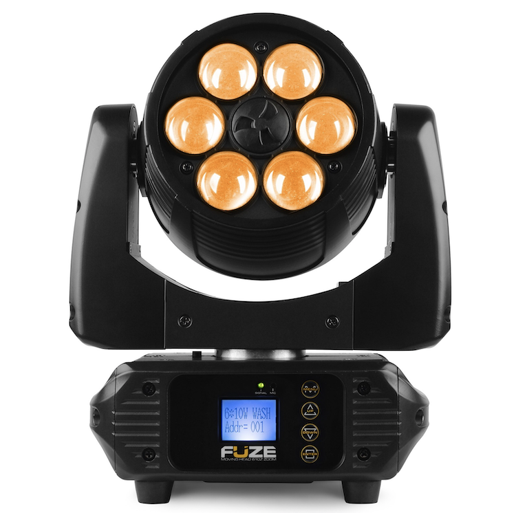 BEAMZ FUZE610Z Wash 6x 10W LED Moving Head mit Zoom