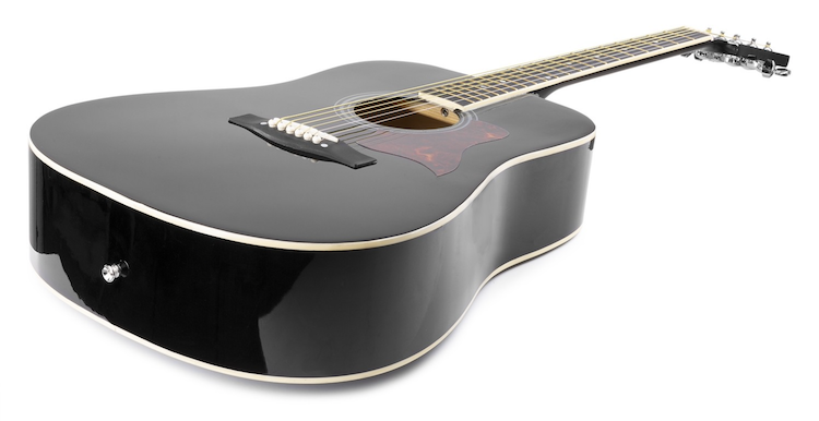 MAX SoloJam Westerngitarren Set inkl Tasche, Stimmgerät uvm. Schwarz