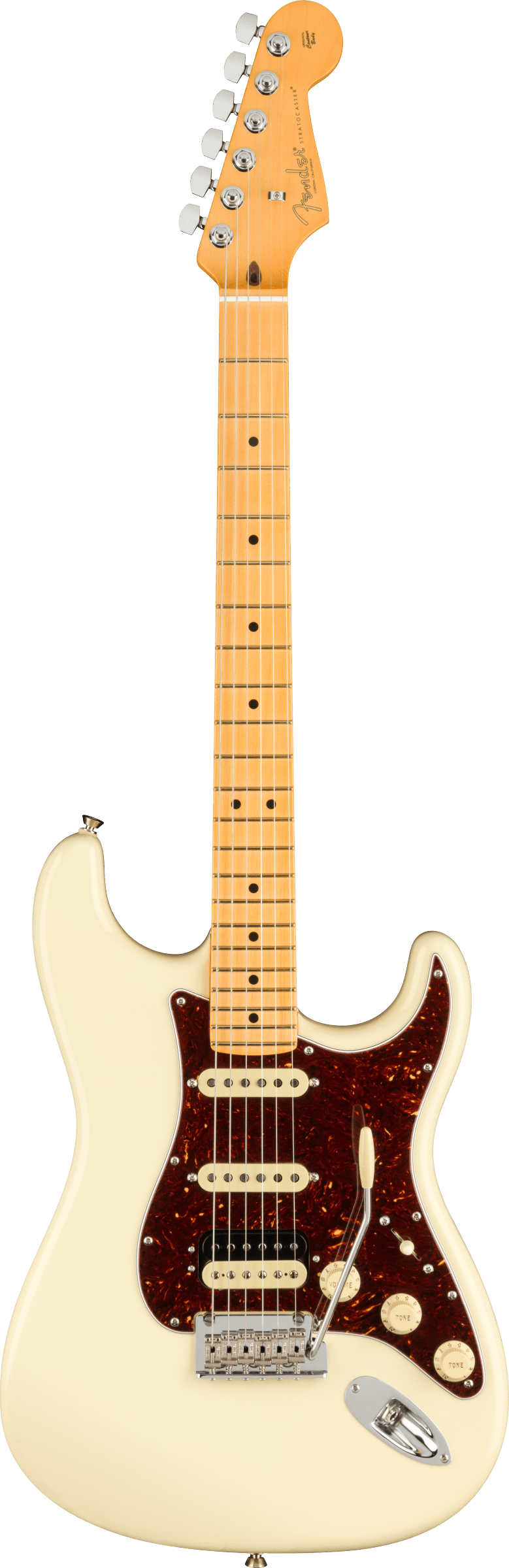 0113912705_fen_ins_frt_1_rr FENDER AMERICAN PROFESSIONAL II STRATOCASTER HSS Maple Fingerboard, Olympic White