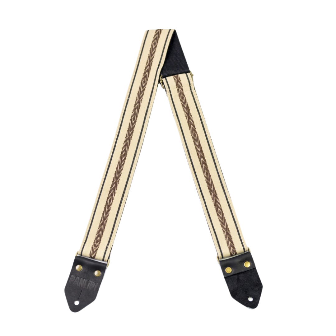 PANLIPI BAGU05 Cuabao 5x140cm Guitar Strap Brown, Cream