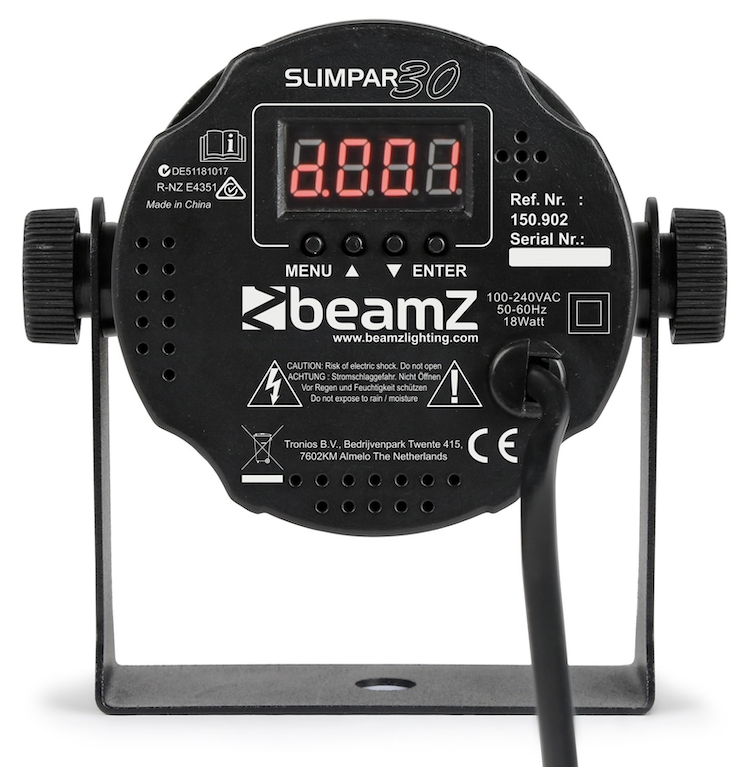 BEAMZ SLIMPAR 30 kompakter LED Par Scheinwerfer 6x3 W 3 in 1 LED RGB