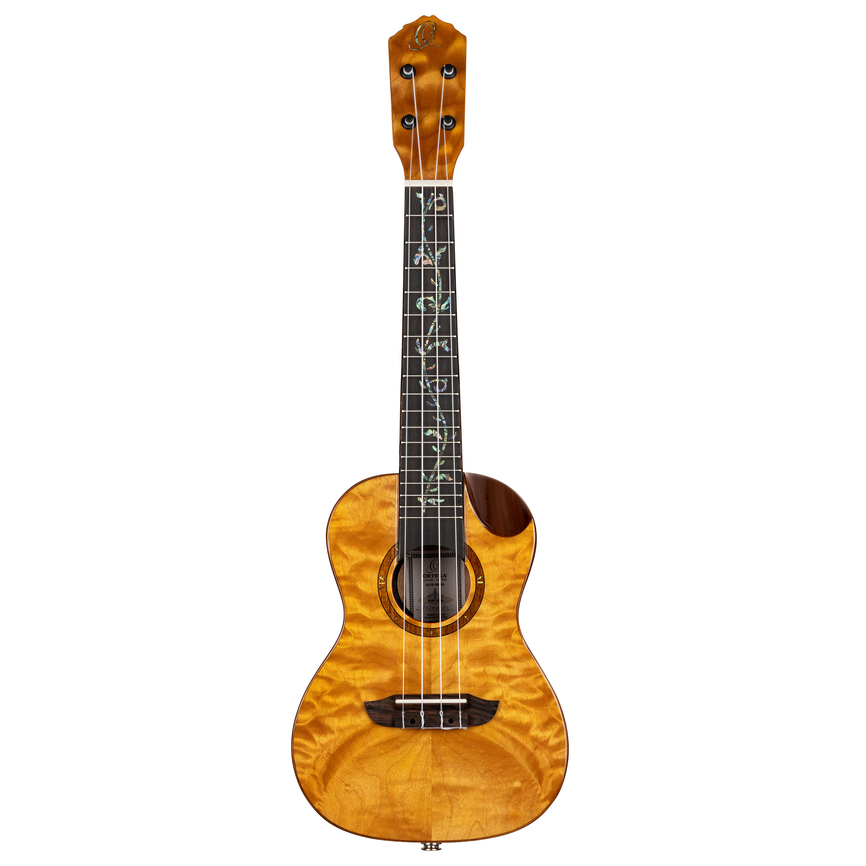 5fee8fcf-cb8f-430a-839a-d216419c8f55 ORTEGA RUET-QMA Elite Series Konzert Ukulele 4 String - massive Wölkchenahorndecke + Bag