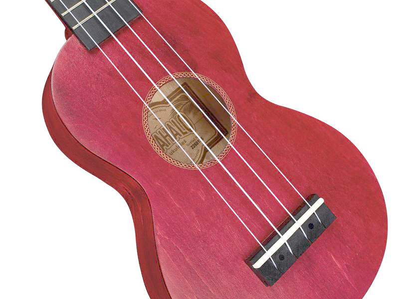 MAHALO MS1-TRD Sopranukulele Slim Line Transparent Red mit Tasche