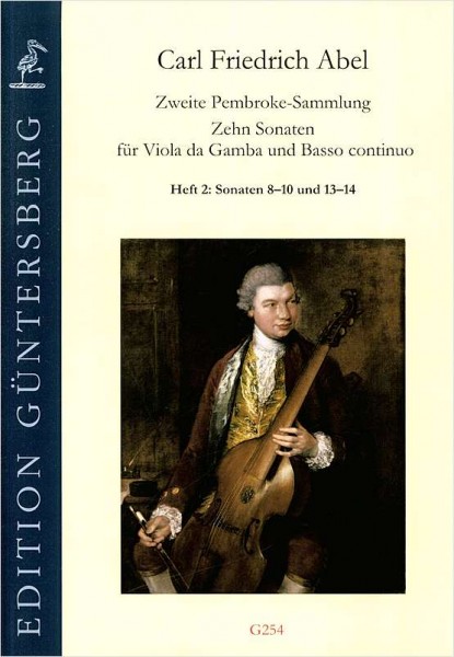 NOTEN 10 Sonaten 2 (zweite Pembroke Sammlung) VDG Abel Carl Friedrich GUENTER -G254