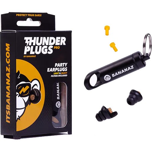 BANANAZ Thunderplugs Pro 2 Ohrstöpsel - Gehörschutz mit 2 Filtersätzen