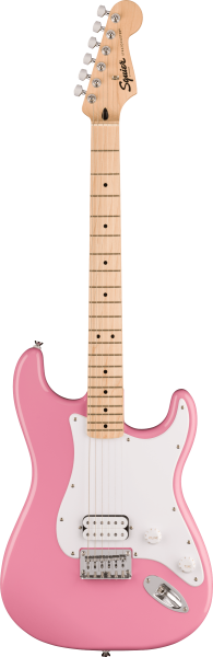 SQUIER Sonic Stratocaster HT H, Maple Fingerboard, White Pickguard, Flash Pink