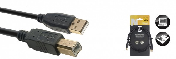 STAGG 1,5m USB Kabel/Std A-B 2.0 NCC1,5UAUB