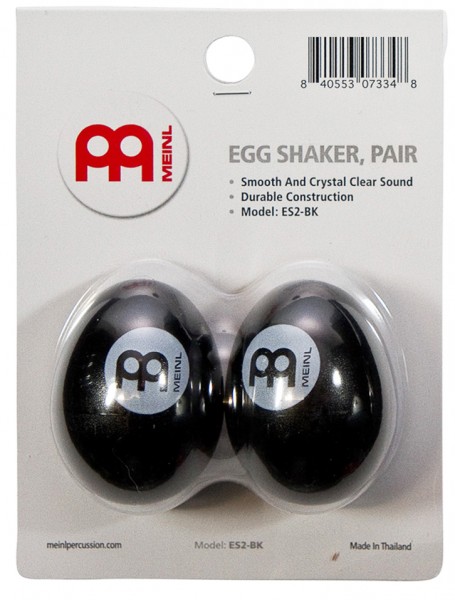 MEINL ES2-BK Percussion Egg Shaker 1 Paar schwarz