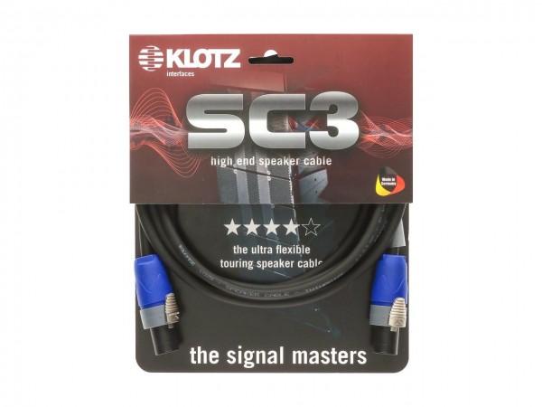 KLOTZ SC3-01SW High End Lautsprecher Kabel - 2 x 2,5 mm² speakON von Neutrik® 1m