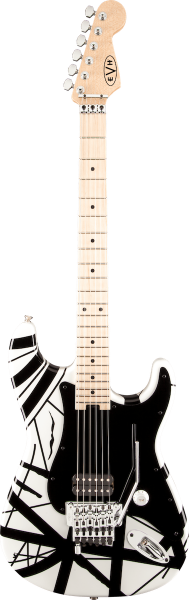 EVH Striped Series White with Black Stripes