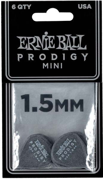ERNIE BALL Plektren Prodigy Mini 1,50 mm schwarz 6 Stück EB9200