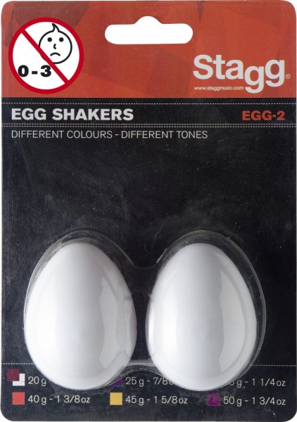 STAGG EGG-2 WH Egg Shaker Weiß