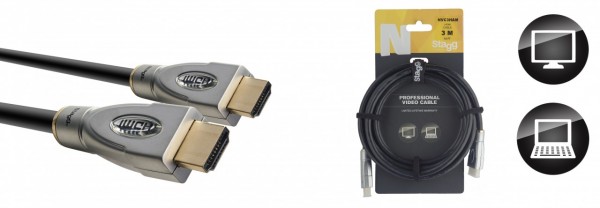 STAGG Video Kabel HDMI A-Male NVC3HAM