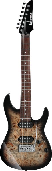 IBANEZ AZ427P1PB-CKB AZ Premium E-Gitarre 7 String - Charcoal Black Burst + Bag