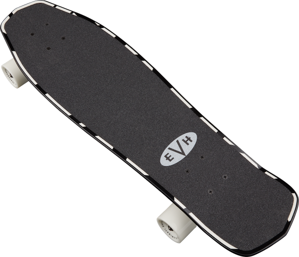 EVH 5150 Skateboard, Black with White Stripes