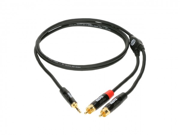 KLOTZ KY7-300 MiniLink Pro Y-Kabel Mini Klinke 3,5 mm - 2 x cinch 3 m