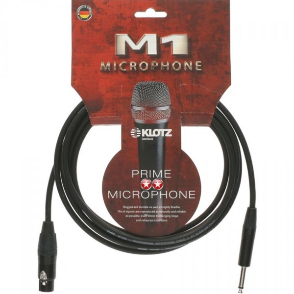 KLOTZ M1 Serie Mikrofonkabel XLR auf Klinke 6,3 M1FP1N1000